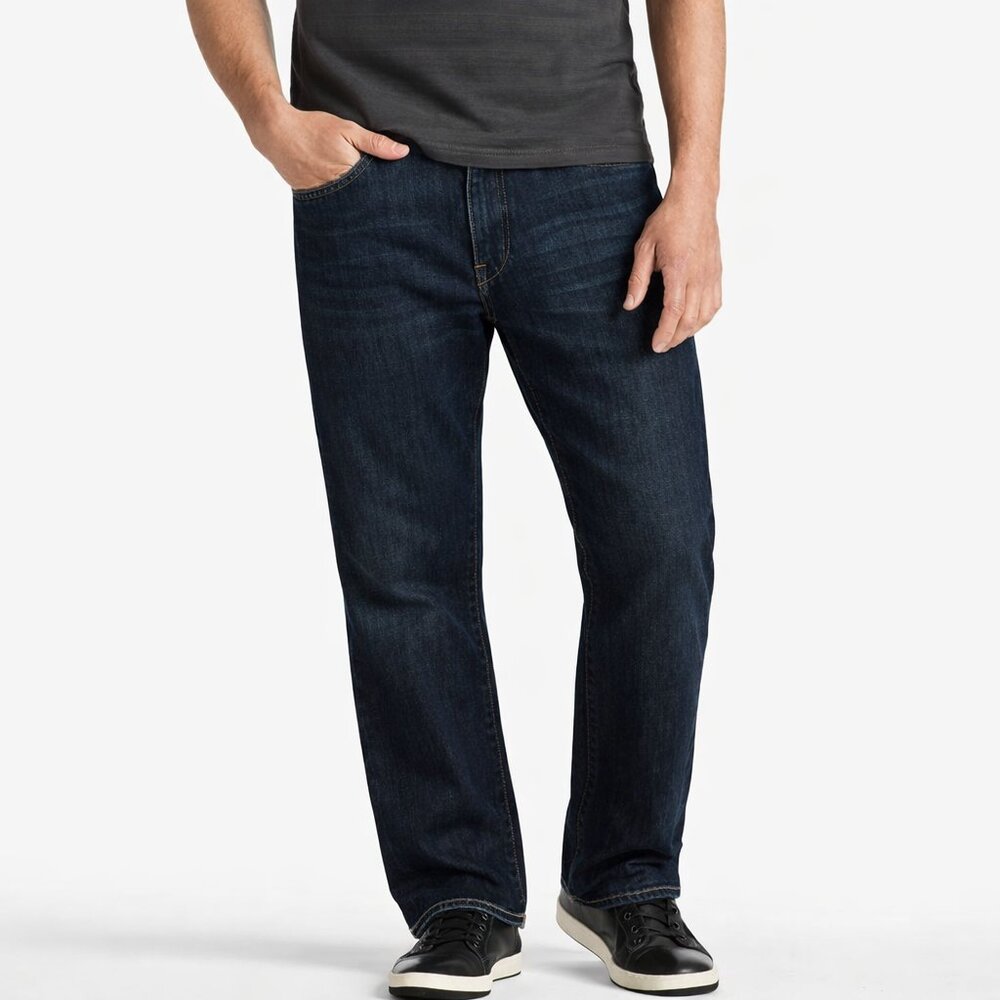 NWT Lucky Brand 221 Straight Blue Jeans Barite Dark Wash Whiskered 40x32 - Picture 12 of 12